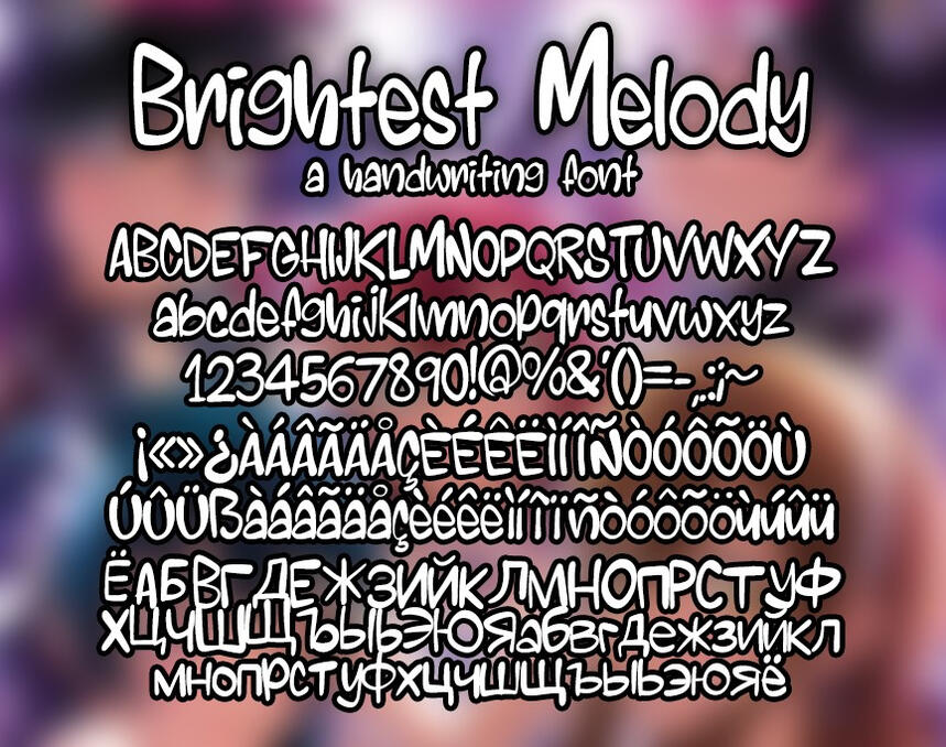 Brightest Melody Font Brightest Melody Font